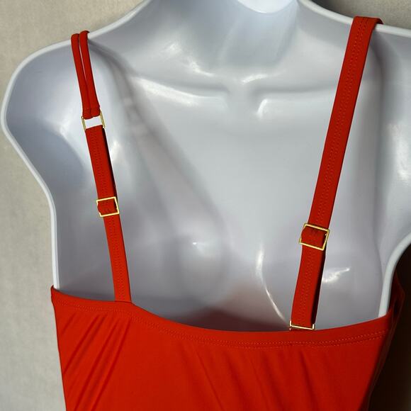 Bleu Rod Beattie One Shoulder Mio Swimsuit Ginger Orange MSRP $119 | Size 8 New - Picture 9 of 15